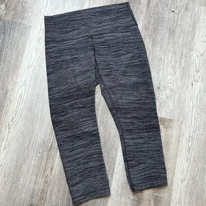 Lululemon Wunder Under Crop Hi-Rise Full-On Luon 21" Bit Point Ice Grey Black